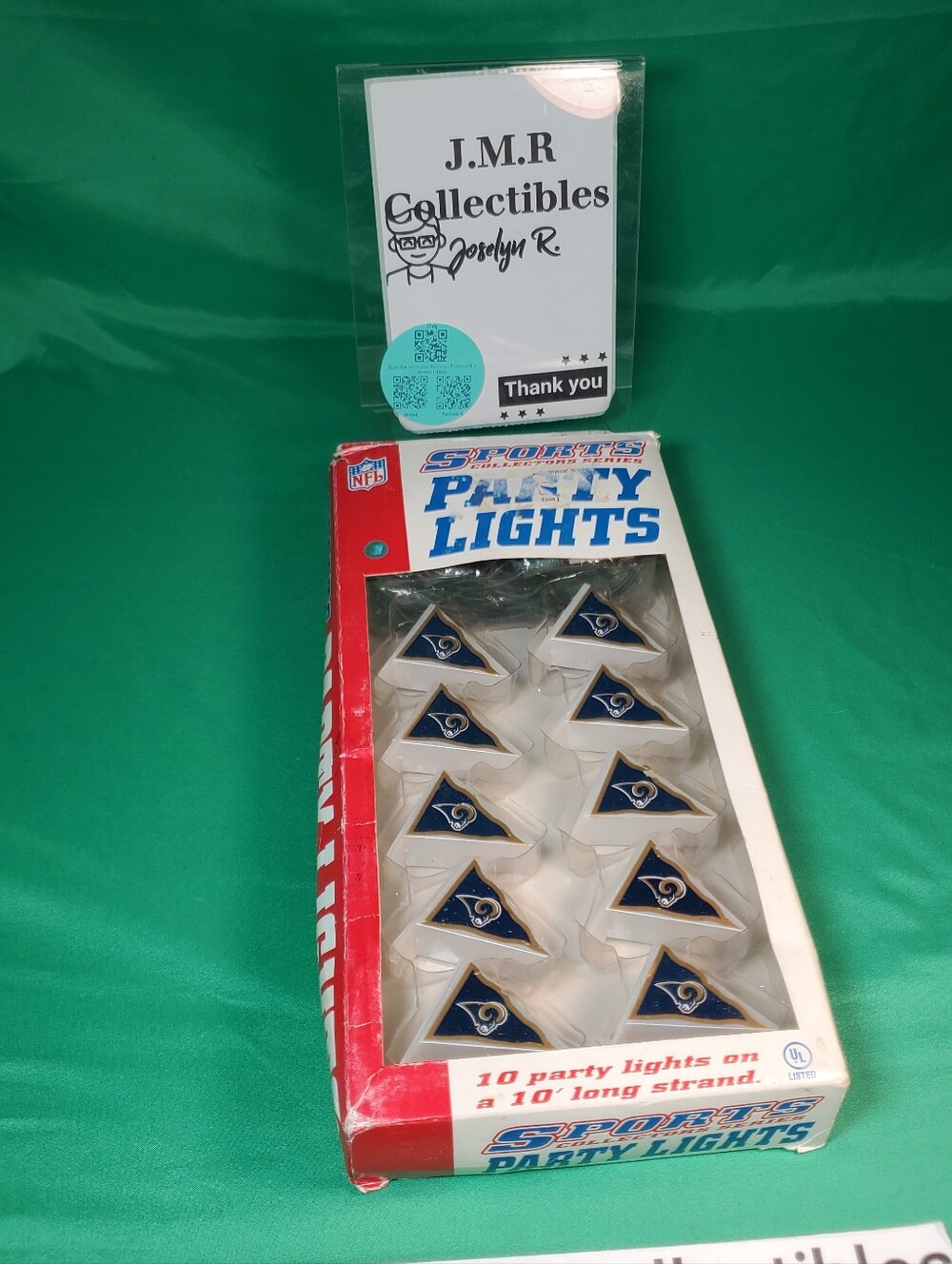 VTG Topperscot NFL Sports Collectors Series Party Lights Los Angeles Rams Logo